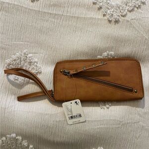 Free People Tan Leather Wallet NWT
